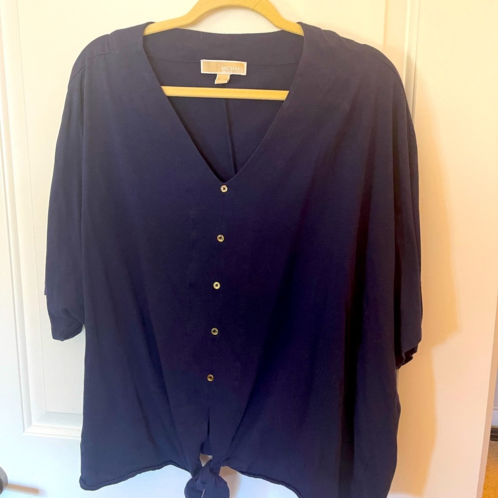 NWOT Michael Kors Tie Front Top
